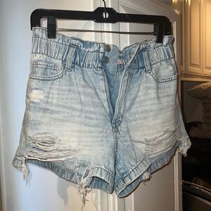 SO Light Wash Ripped Jean Shorts